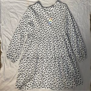 Nasty Gal Long Sleeve Tiered Mini Smock Dress